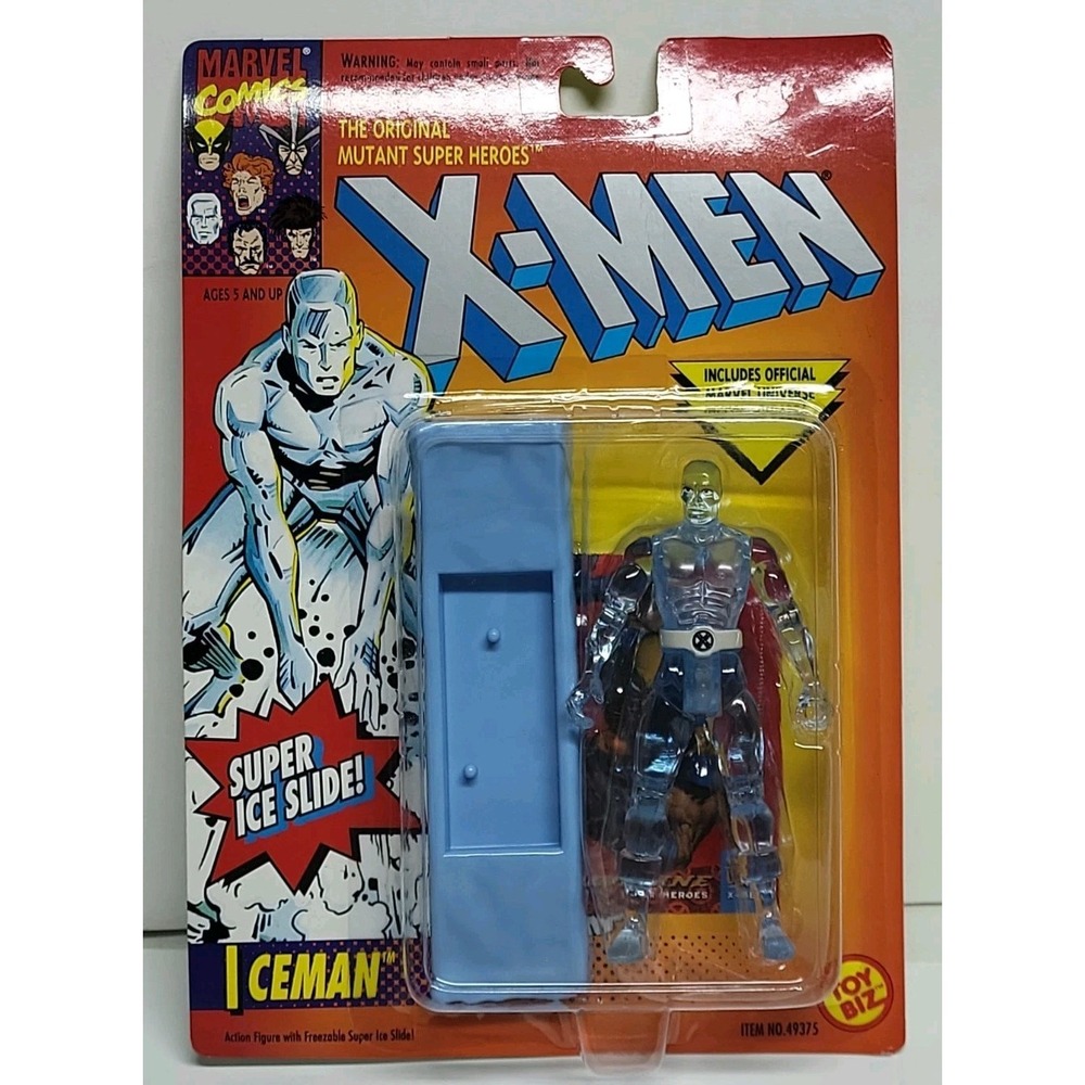ToyBiz Iceman 1993 X-Men Marvel Comics Action Figure Super Ice Slide *Read*